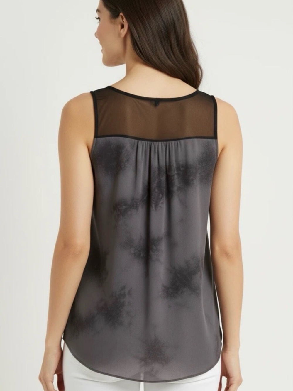 Eileen Fisher Crystalline Silk Shibori Tank - S
